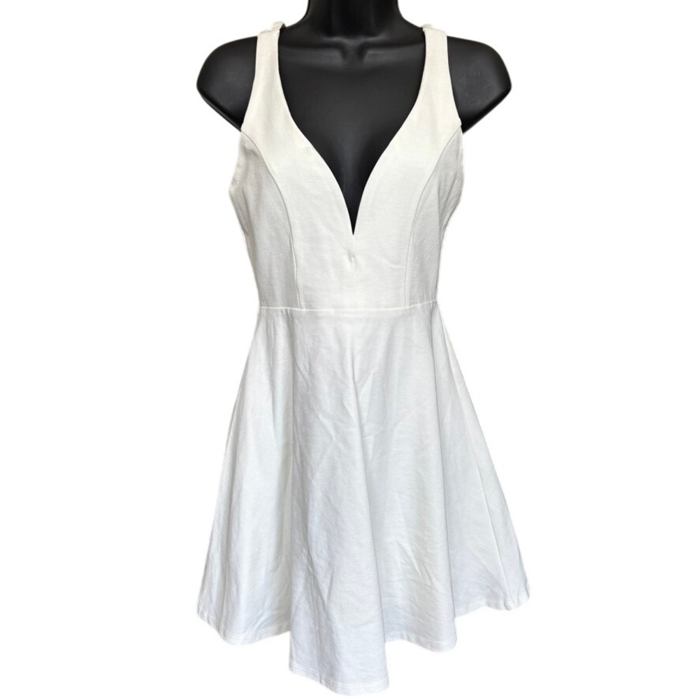Lulus Forever Crush White Strappy Skater Dress Sz S White Sexy Feminine
